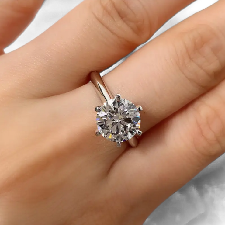 Anello D'Argento Moissanite - Regolabile